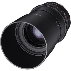 Samyang 100 mm T3.1 VDSLRII Lente de cine para el soporte de Sony Alpha con macro