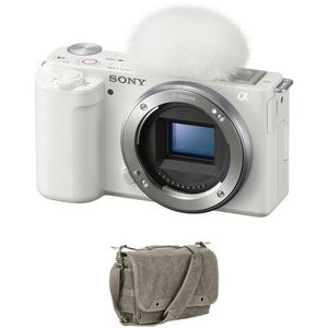 Sony ZV-E10 Cámara sin espejo y kit de bolso (blanco)