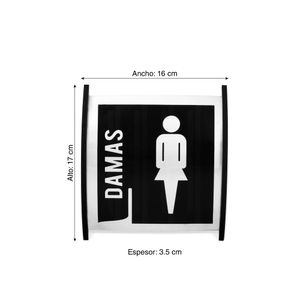 Señal Semicurva Baño Damas