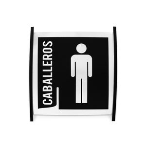 Señal Semicurva Baño Caballeros