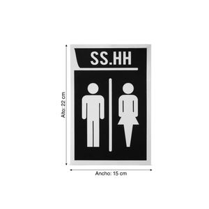 Señal S.S.H.H. 22x15cm