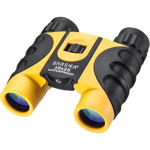 Barska 10x25 binoculares impermeables de Colorado (amarillo, empaque de almejas)
