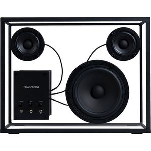 Altavoz Bluetooth transparente (negro con cableado negro)