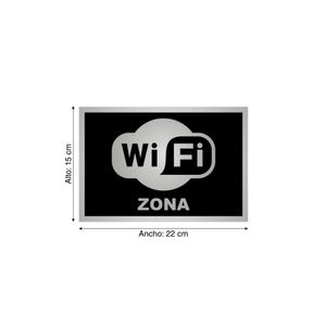 Señal Zona Wifi 22x15cm