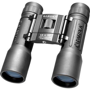 Barska 16x32 binoculares de vista lúcida (negro, empaque de almejas)