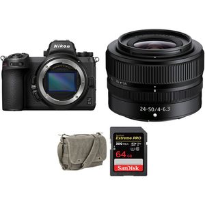 Nikon Z7 II con lente de 24-50 mm y kit de accesorios