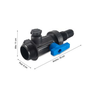 Multiconector con válvula para cisterna Rotoplas
