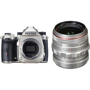 Cámara Pentax K-3 Mark III DSLR con kit de lentes de 20-40 mm (plata)