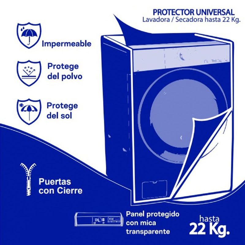 Protector lavadora/Sec universal c/cierre hasta 22K - Promart