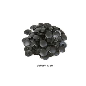 Tapa para tornillo a presión Negra x 100 unidades