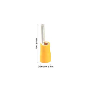 Terminal Aislado U 12/10AWG 2.6mm x25 unidades