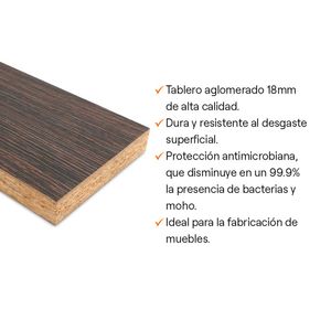 Tablero de Melamina Duratex 7x8D 18mm Wengue