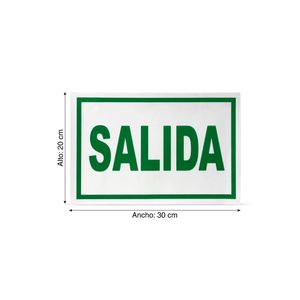 Señal de Salida Base con Fotoluminiscente 20x30cm