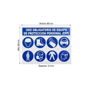 Señal Obligatorio EPP - Obras