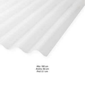 Techo Traslucido PP 1 mm 1.80 x 0.84 metros