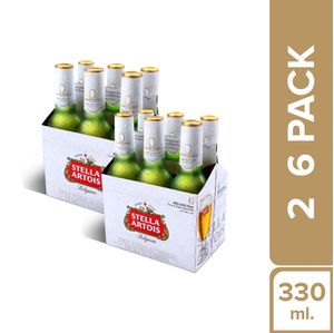 Pack Cerveza STELLA ARTOIS 6 Pack Botella 330ml x 2un