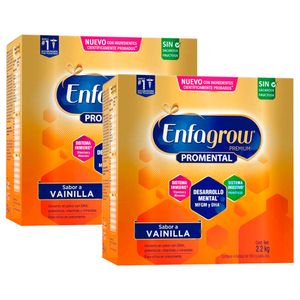 Pack Fórmula Infantil ENFAGROW Premium Pro Mental Vainilla Caja 2.2Kg x 2un