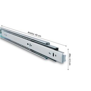 Corredera telescópica 45 mm Zinc 18"