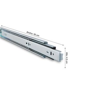 Corredera telescópica 45 mm Zinc 14"