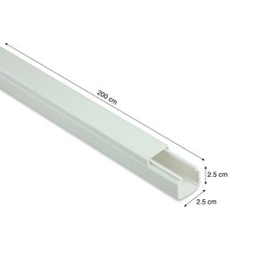 Canaleta sin adhesivo 25x25mm