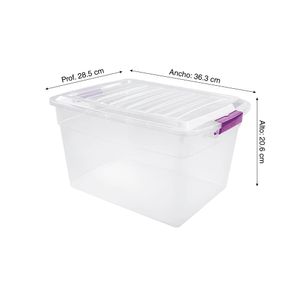 Caja rectangular con broche # 20 Reyplast