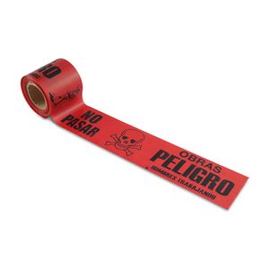 Rollo de cinta de peligro Rojo 55 metros
