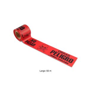 Rollo de cinta de peligro Rojo 55 metros