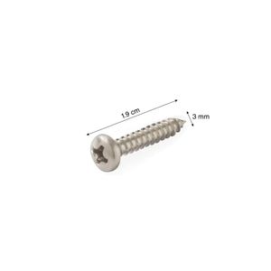 Tornillo de cabeza Pan Acero Inoxidable 6mm x 3/4" - 10u