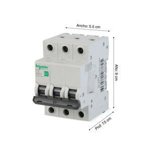 Interruptor termomagnético Easy 9 MCB 3x16A