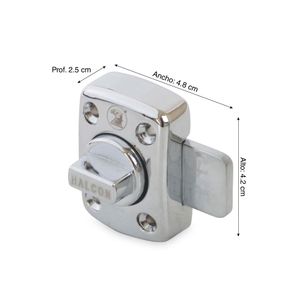 Seguro para ventana zincado cromado pulido 30 mm