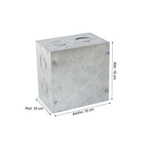 Caja de pase 6x6x4" 1.5 mm