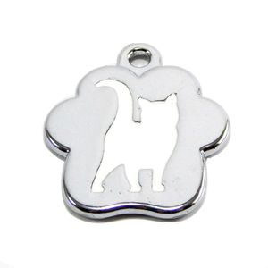 Placa de Identificación Gato Juguetón Blanco
