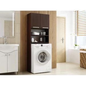 Mueble Organizador para Lavadora Alto 183cm Marrón