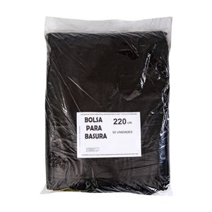 Bolsa negra de basura 220 litros x50 unids