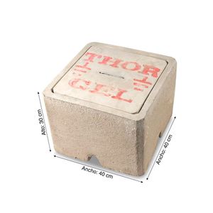 Caja para puesta a tierra de concreto