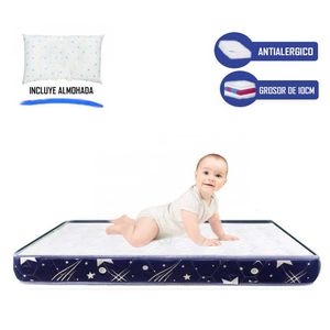 Colchón de Bebe Lifestyle para Cunas Pack and Play de 4" Azul