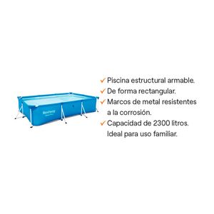 Piscina Estructural Rectangular Bestway Steel Pro 2300L 259x170x61cm Azul