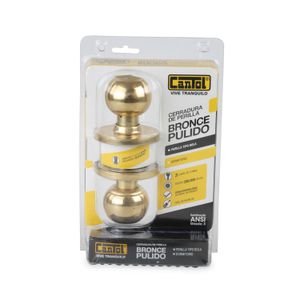 Cerradura para dormitorio Bronce Pulido