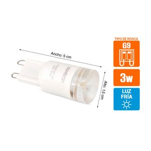 Ampolla LED G9 3W Luz Blanca