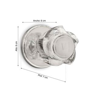 Llave de ducha Vainsa Mares Cristal s/salida Cr