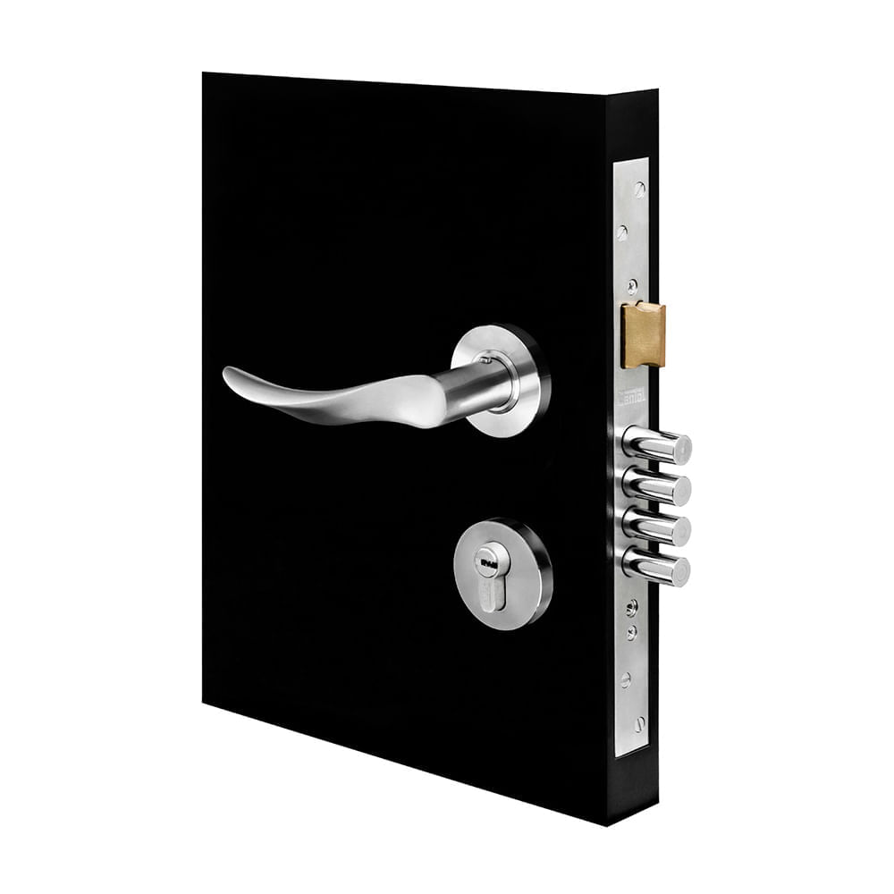 Manija de la onda del cilindro con llave de la cerradura de la puerta de la  palanca con las llaves Acabado de acero inoxidable KW LH