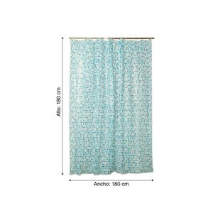 Cortina de Baño con Aros Intima 180x180cm Pepelma Azul