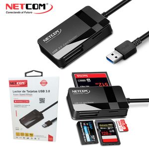 Lector de Tarjetas NETCOM USB 3.0 SD Micro sd MMC CF MS SDHC Micro MMC
