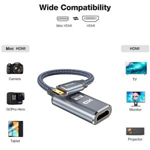 Cable Adaptador Convertidor Mini HDMI Macho a HDMI Hembra 4k 2.0 60hz Netcom