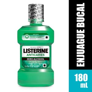 Enjuague Bucal Listerine Anticaries Zero Alcohol 180ml