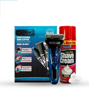 Afeitador Sonar 6027 Azul + Crema de Afeitar xtracare 360 gr - para piel normal