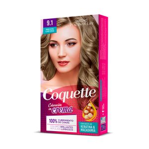 Coquette Tinte 9.1 Rubio Extra Claro Ceniza Pack 1 aplicacion