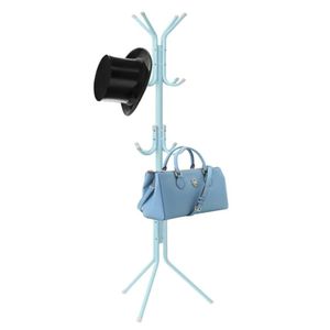 Perchero de Metal Organizador Colgador Estante 1.75 MT Celeste