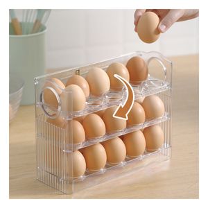 Organizador De Huevos 30 Unidades 3 Niveles Transparente