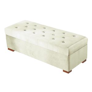 Baul Eliza Mavisac Plaza Y Media Color Marfil - Tela